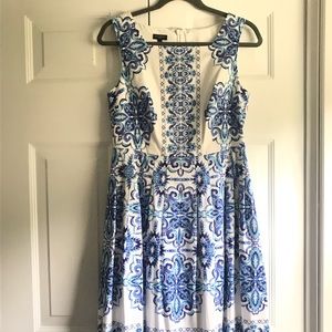 Talbots Printed Fit + Flare Dress